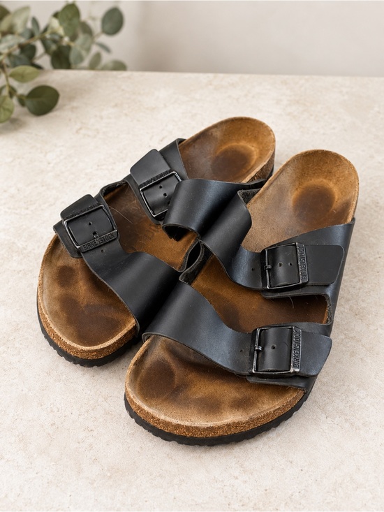 Birkenstock Shoes - Birkenstock Women’s Black Two-Strap Slide Sandals